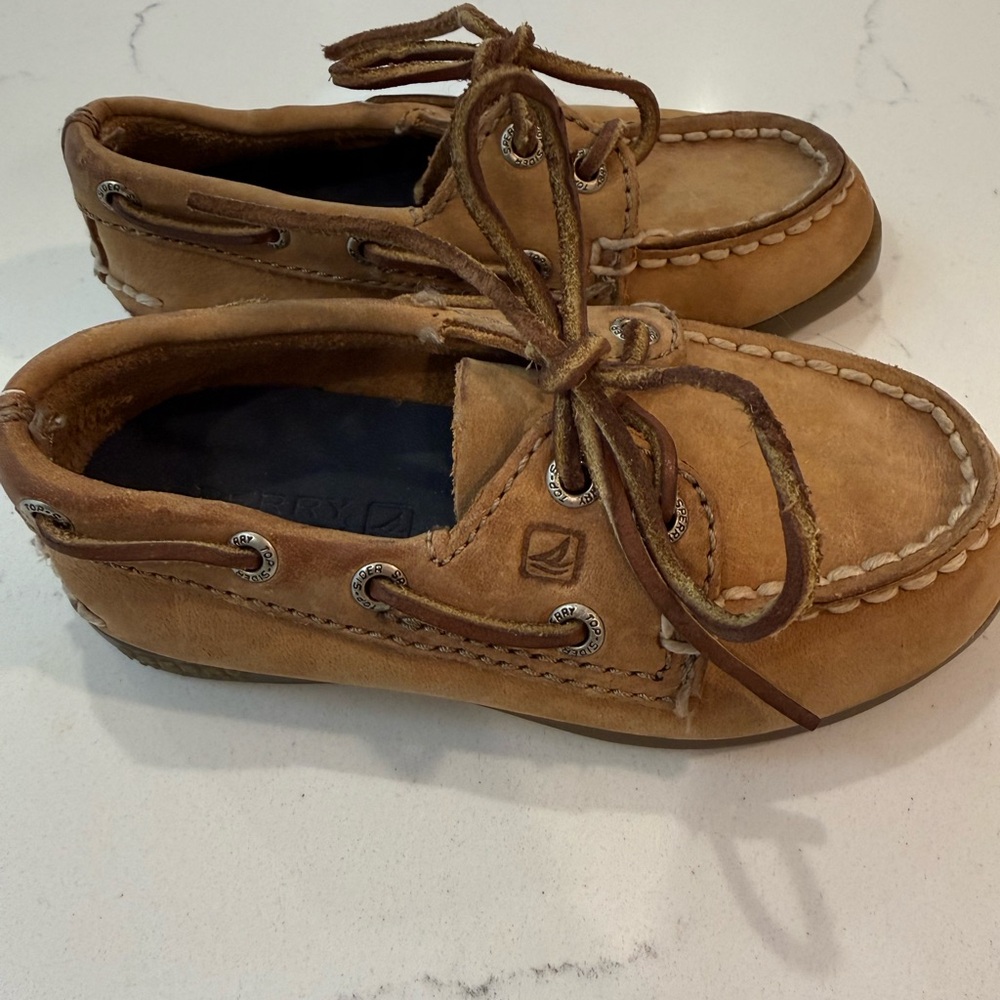 Sperry Kids Tan Boat Shoes - Picture 4 of 8